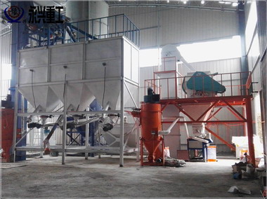 江西双威建材时产10吨砂浆生产线完工投产