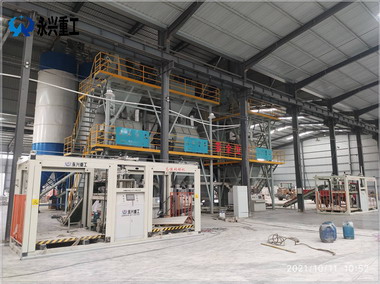 郑州全自动砂浆生产线完工投产